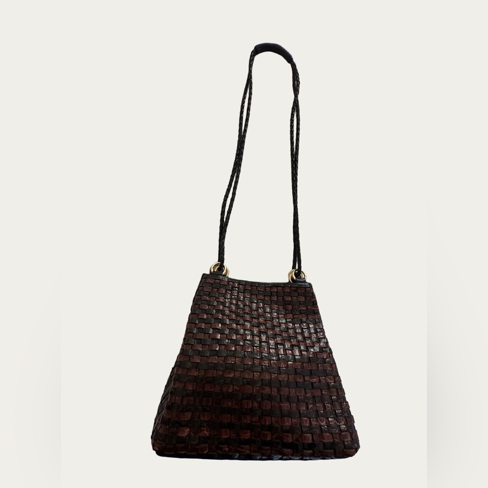 Vintage Cee Klein brown and black  Woven Shoulder Bag